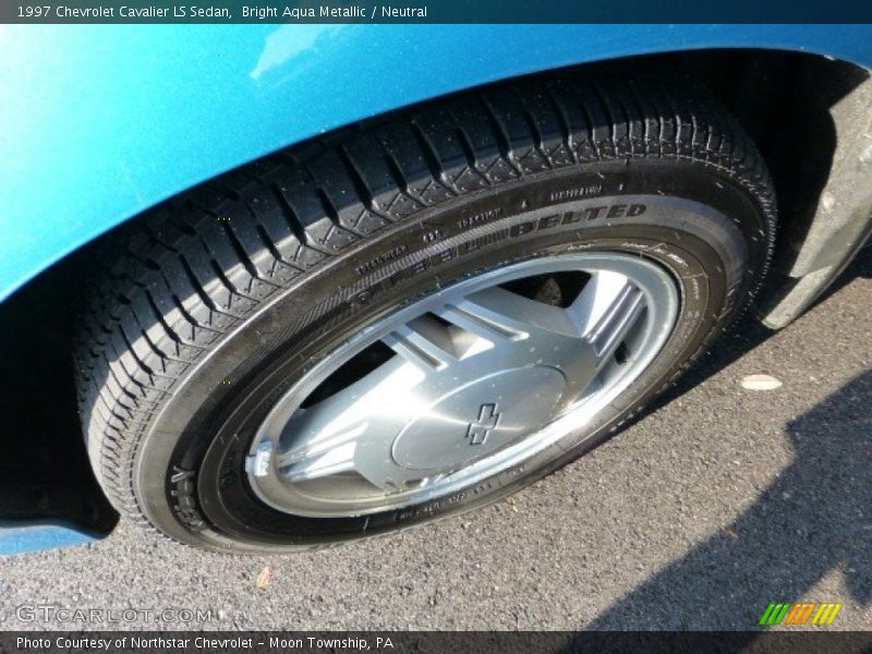 Bright Aqua Metallic / Neutral 1997 Chevrolet Cavalier LS Sedan