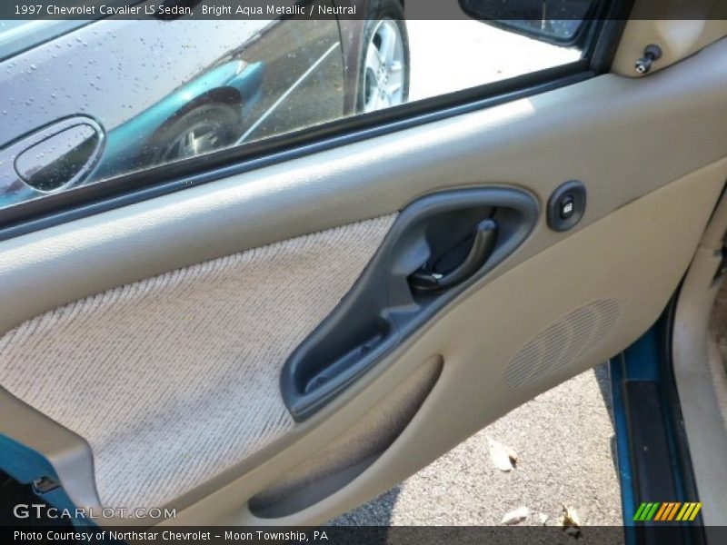 Bright Aqua Metallic / Neutral 1997 Chevrolet Cavalier LS Sedan