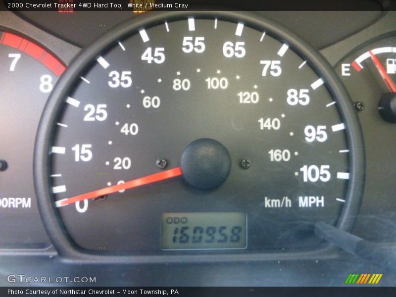 White / Medium Gray 2000 Chevrolet Tracker 4WD Hard Top