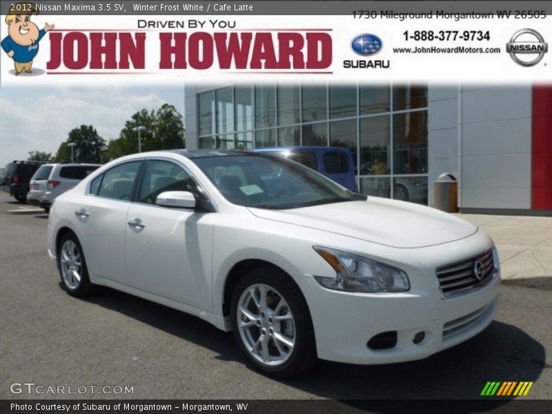 Winter Frost White / Cafe Latte 2012 Nissan Maxima 3.5 SV