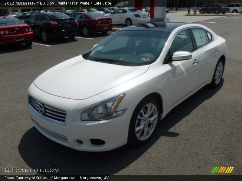 Winter Frost White / Cafe Latte 2012 Nissan Maxima 3.5 SV