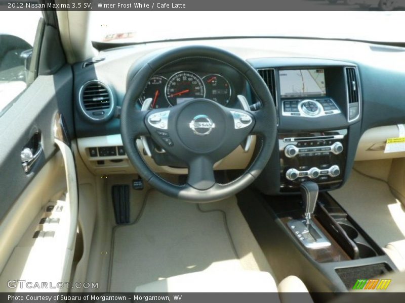 Winter Frost White / Cafe Latte 2012 Nissan Maxima 3.5 SV