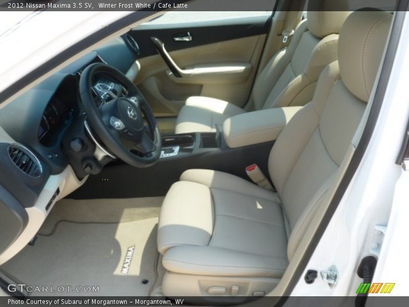 Winter Frost White / Cafe Latte 2012 Nissan Maxima 3.5 SV
