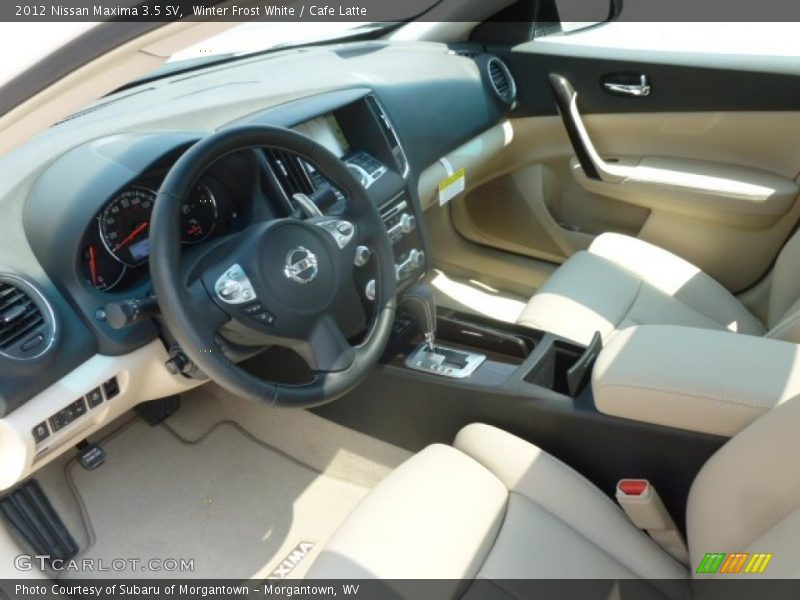Winter Frost White / Cafe Latte 2012 Nissan Maxima 3.5 SV