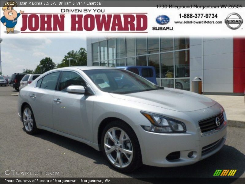 Brilliant Silver / Charcoal 2012 Nissan Maxima 3.5 SV