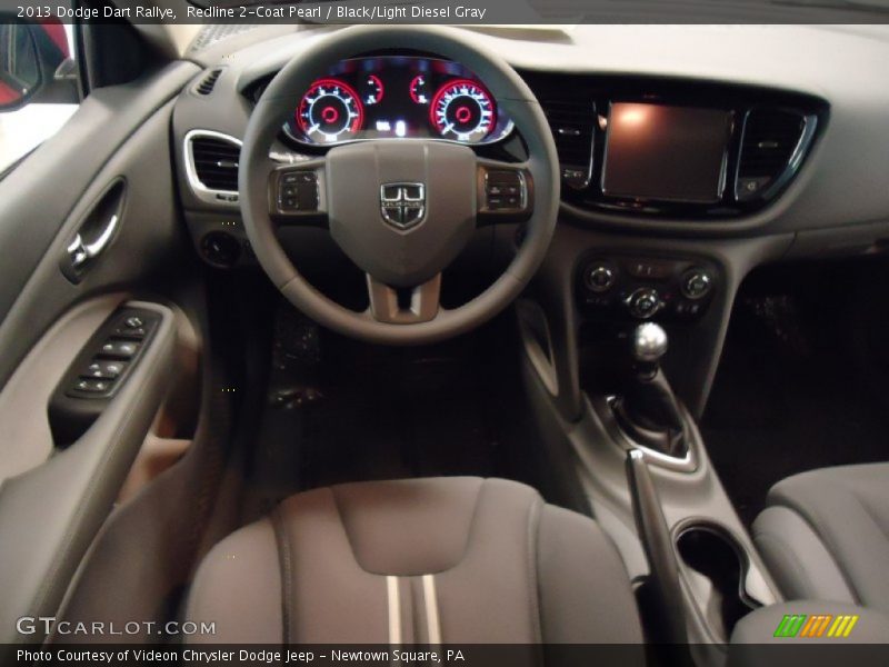 Redline 2-Coat Pearl / Black/Light Diesel Gray 2013 Dodge Dart Rallye