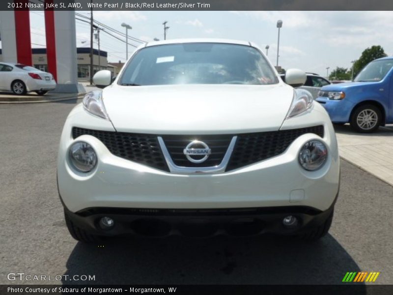 White Pearl / Black/Red Leather/Silver Trim 2012 Nissan Juke SL AWD