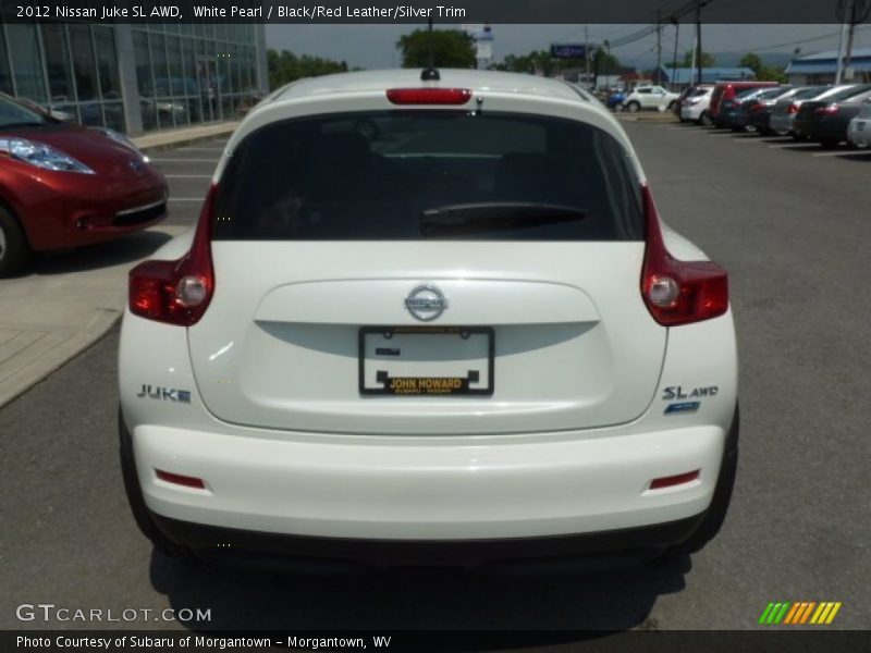 White Pearl / Black/Red Leather/Silver Trim 2012 Nissan Juke SL AWD