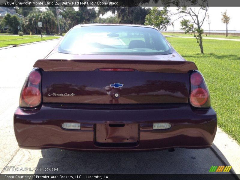 Berry Red Metallic / Ebony Black 2004 Chevrolet Monte Carlo LS
