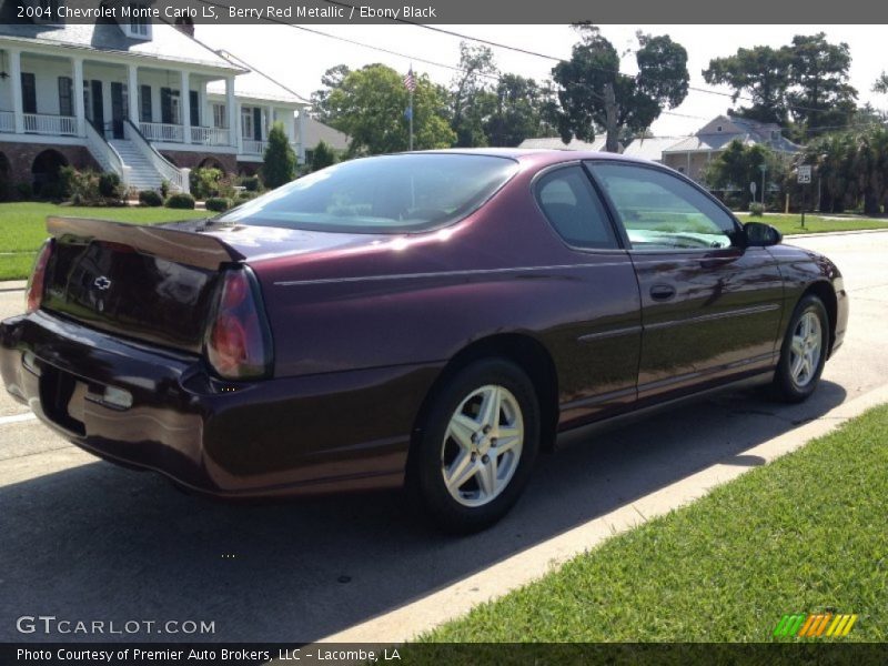 Berry Red Metallic / Ebony Black 2004 Chevrolet Monte Carlo LS