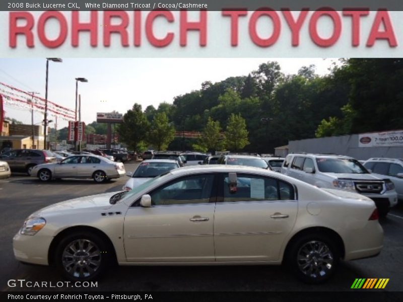 White Diamond Tricoat / Cocoa/Cashmere 2008 Buick Lucerne CXL