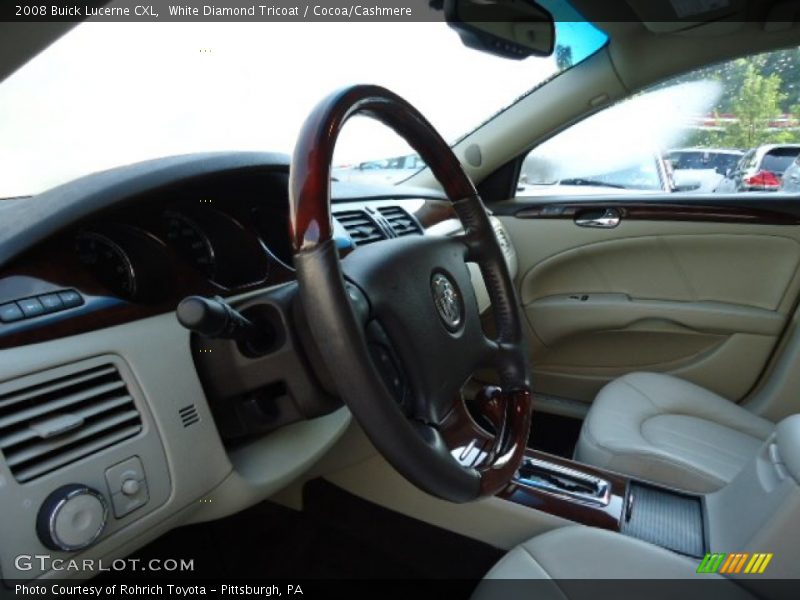 White Diamond Tricoat / Cocoa/Cashmere 2008 Buick Lucerne CXL