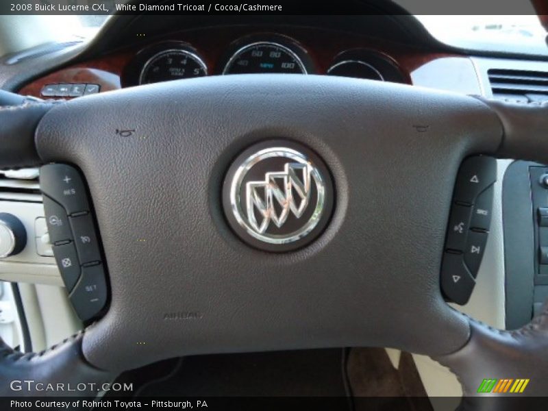 White Diamond Tricoat / Cocoa/Cashmere 2008 Buick Lucerne CXL