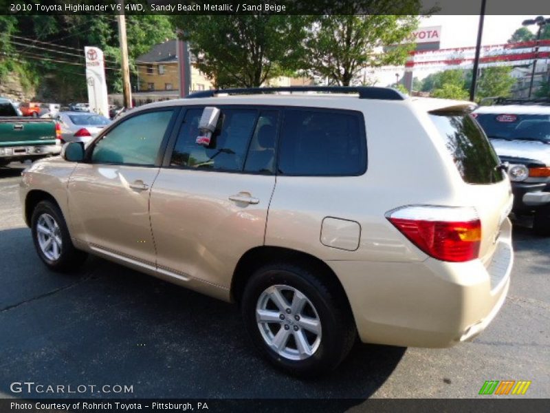 Sandy Beach Metallic / Sand Beige 2010 Toyota Highlander V6 4WD