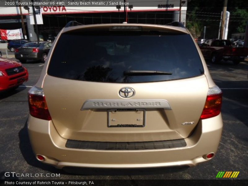 Sandy Beach Metallic / Sand Beige 2010 Toyota Highlander V6 4WD