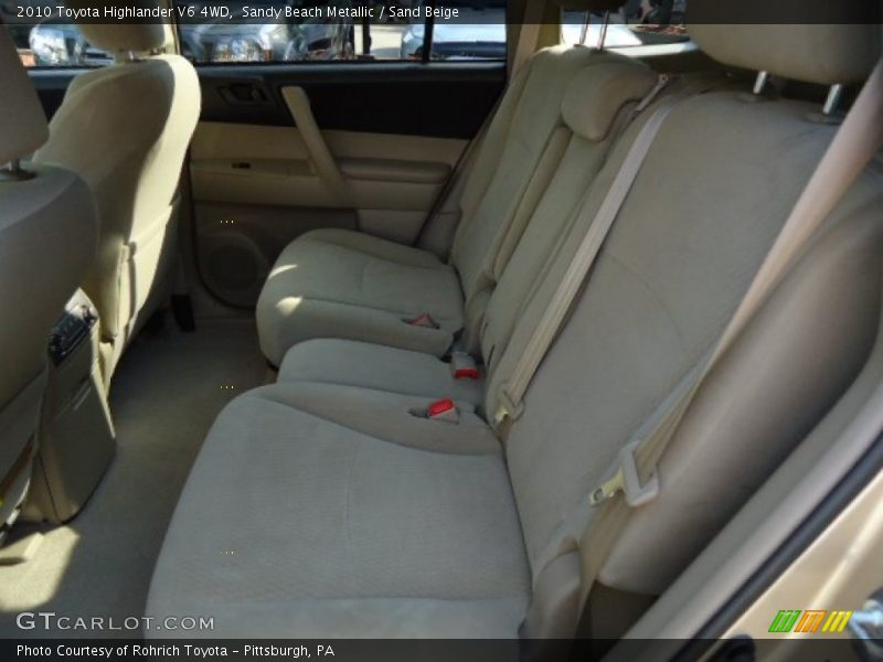 Rear Seat of 2010 Highlander V6 4WD