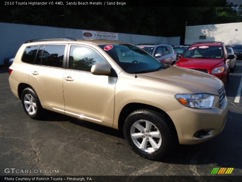 Sandy Beach Metallic / Sand Beige 2010 Toyota Highlander V6 4WD