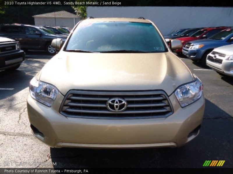 Sandy Beach Metallic / Sand Beige 2010 Toyota Highlander V6 4WD