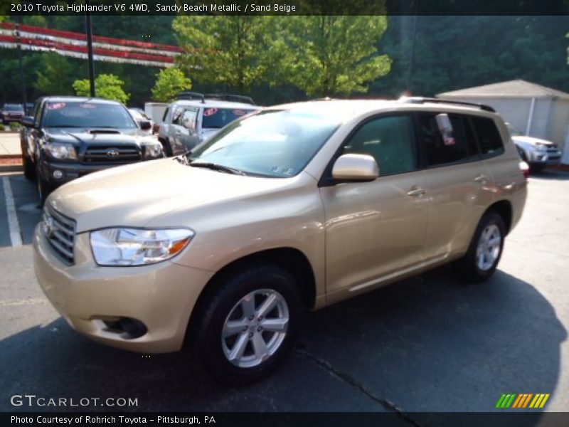 Sandy Beach Metallic / Sand Beige 2010 Toyota Highlander V6 4WD