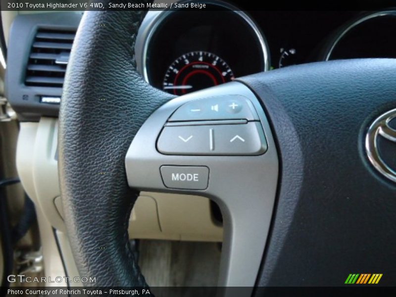 Sandy Beach Metallic / Sand Beige 2010 Toyota Highlander V6 4WD