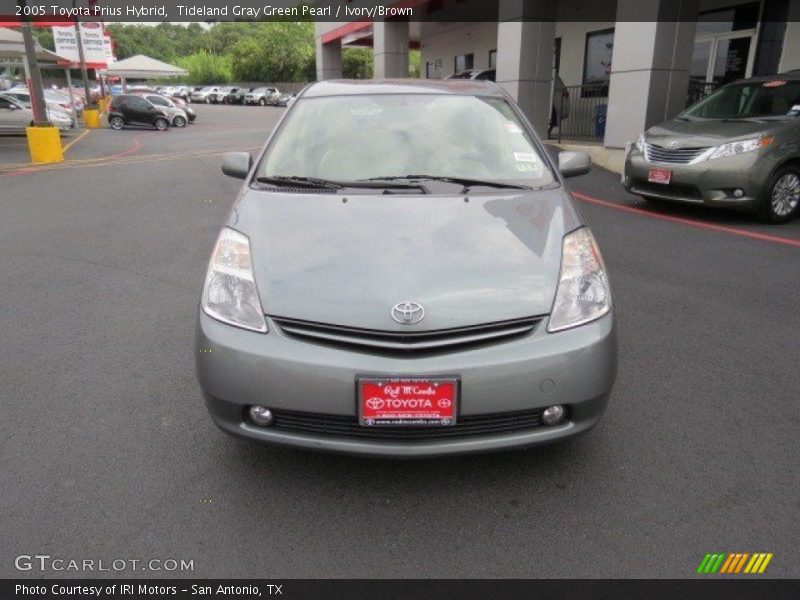 Tideland Gray Green Pearl / Ivory/Brown 2005 Toyota Prius Hybrid