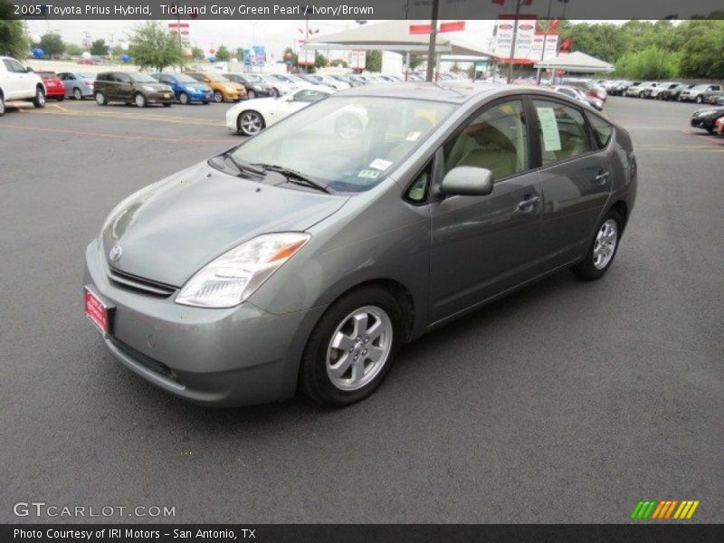 Tideland Gray Green Pearl / Ivory/Brown 2005 Toyota Prius Hybrid
