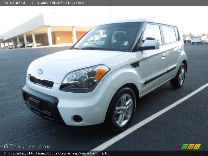 Clear White / Black Soul Logo Cloth 2010 Kia Soul +