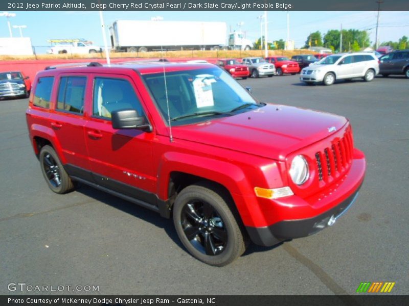 Deep Cherry Red Crystal Pearl / Dark Slate Gray/Light Pebble Beige 2012 Jeep Patriot Altitude