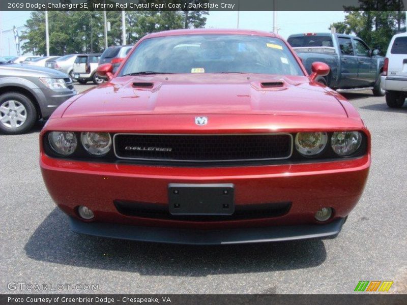 Inferno Red Crystal Pearl Coat / Dark Slate Gray 2009 Dodge Challenger SE