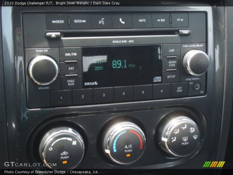 Controls of 2010 Challenger R/T