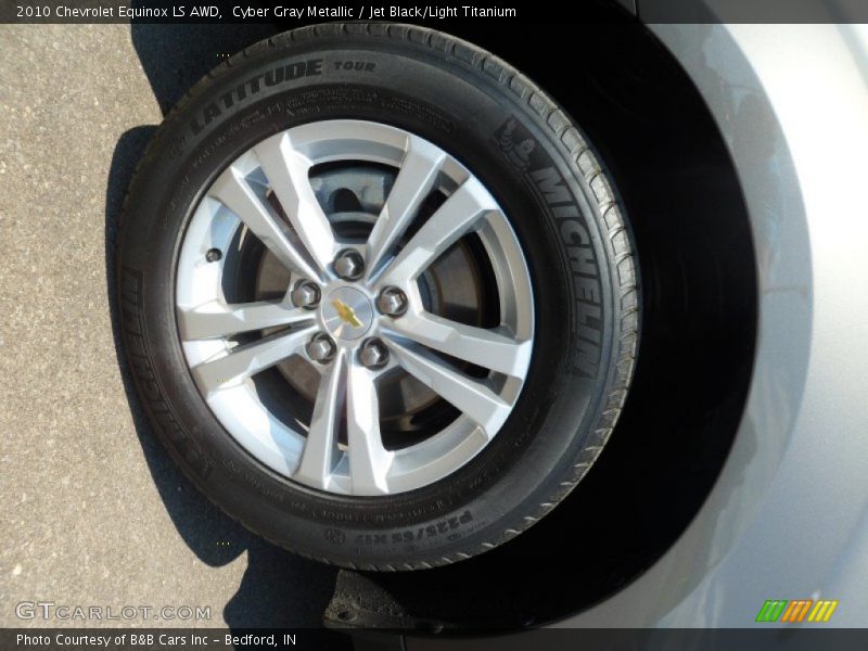 Cyber Gray Metallic / Jet Black/Light Titanium 2010 Chevrolet Equinox LS AWD