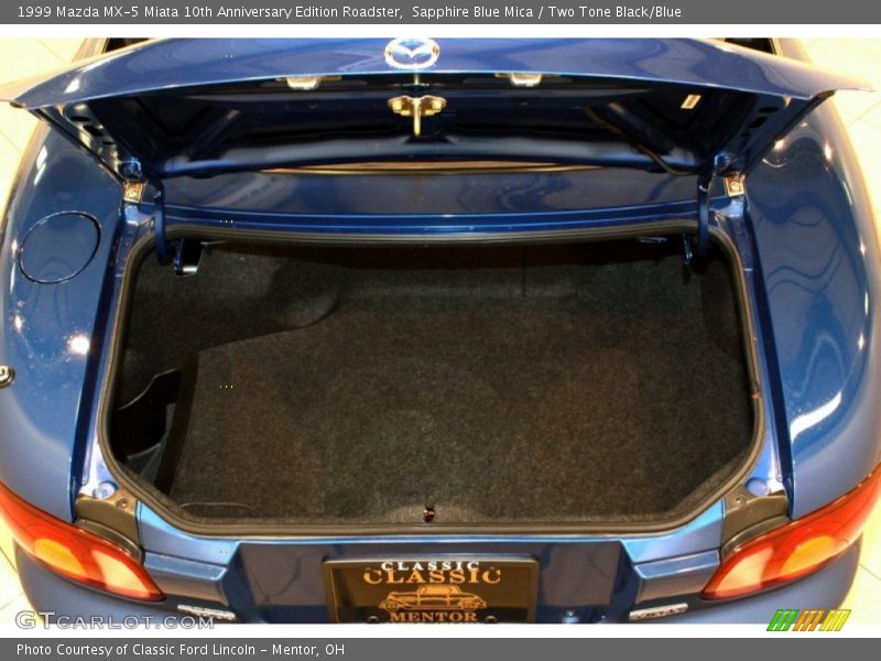 Sapphire Blue Mica / Two Tone Black/Blue 1999 Mazda MX-5 Miata 10th Anniversary Edition Roadster