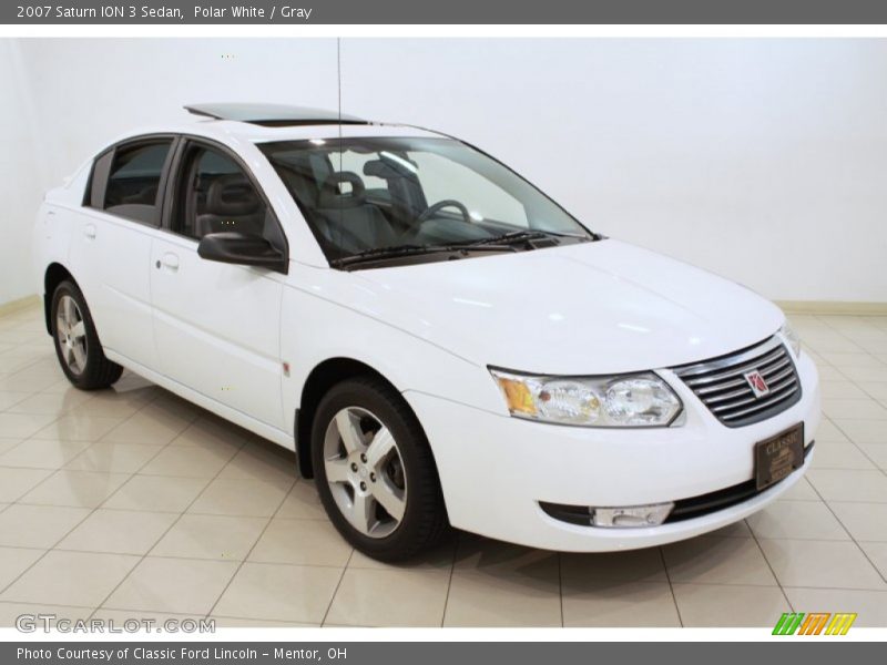 Polar White / Gray 2007 Saturn ION 3 Sedan