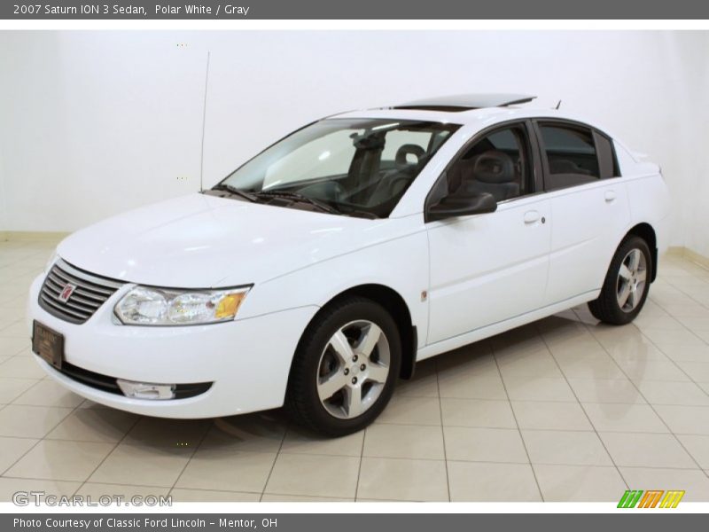 Polar White / Gray 2007 Saturn ION 3 Sedan