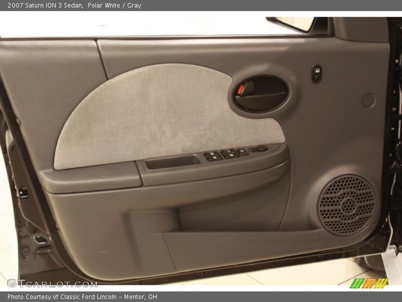 Polar White / Gray 2007 Saturn ION 3 Sedan