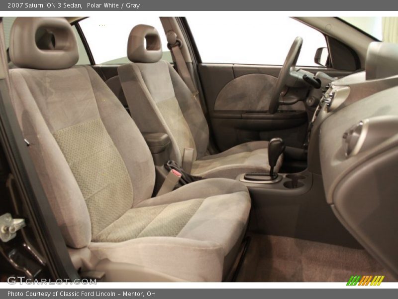 Polar White / Gray 2007 Saturn ION 3 Sedan