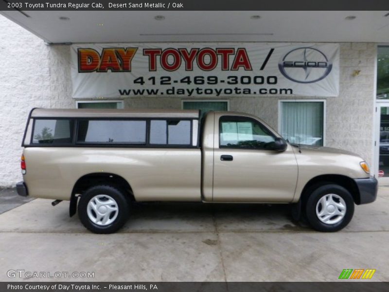 Desert Sand Metallic / Oak 2003 Toyota Tundra Regular Cab