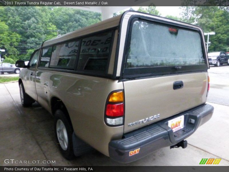 Desert Sand Metallic / Oak 2003 Toyota Tundra Regular Cab