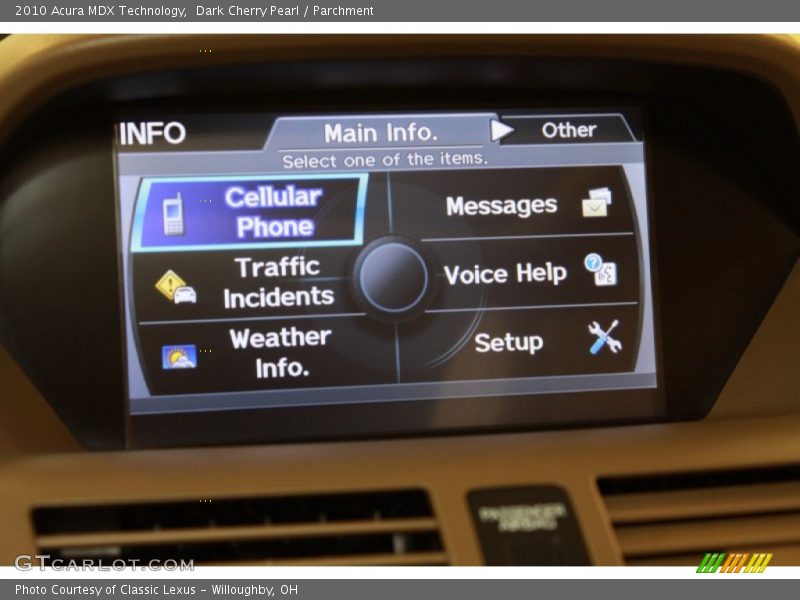 Dark Cherry Pearl / Parchment 2010 Acura MDX Technology