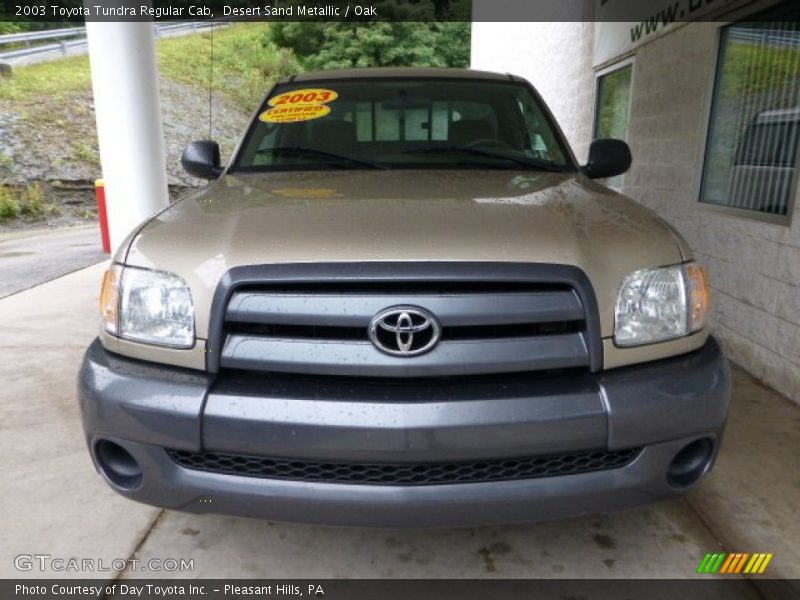 Desert Sand Metallic / Oak 2003 Toyota Tundra Regular Cab