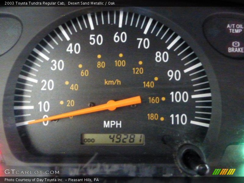 Desert Sand Metallic / Oak 2003 Toyota Tundra Regular Cab