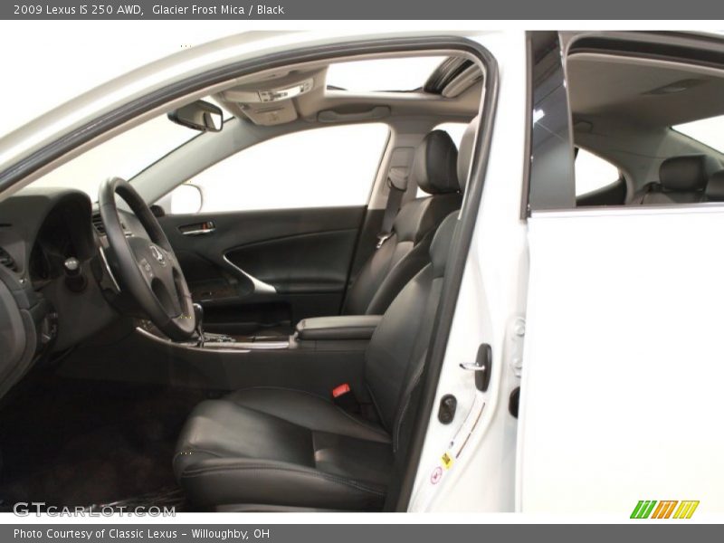 Glacier Frost Mica / Black 2009 Lexus IS 250 AWD