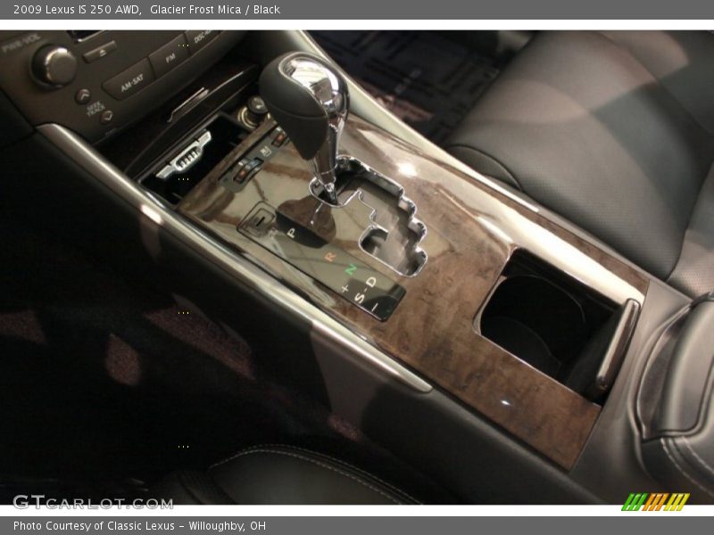 Glacier Frost Mica / Black 2009 Lexus IS 250 AWD