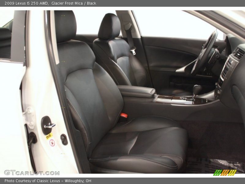 Glacier Frost Mica / Black 2009 Lexus IS 250 AWD