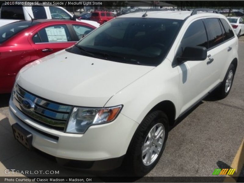 White Suede / Medium Light Stone 2010 Ford Edge SE