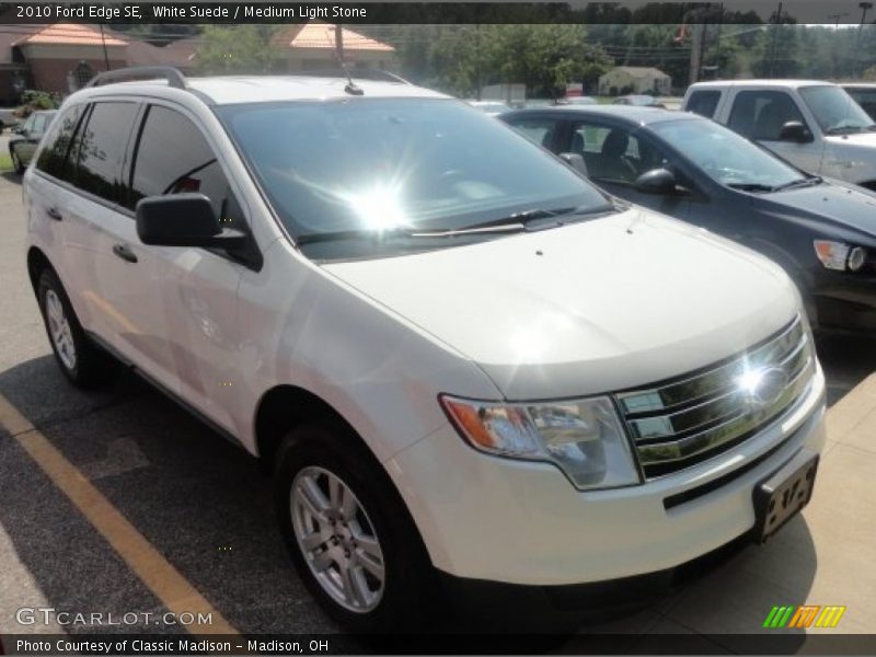 White Suede / Medium Light Stone 2010 Ford Edge SE
