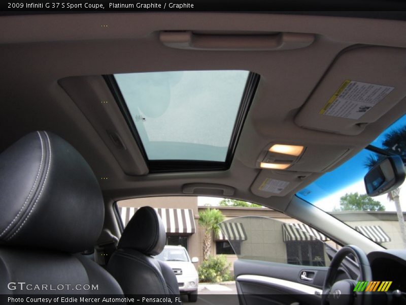 Sunroof of 2009 G 37 S Sport Coupe
