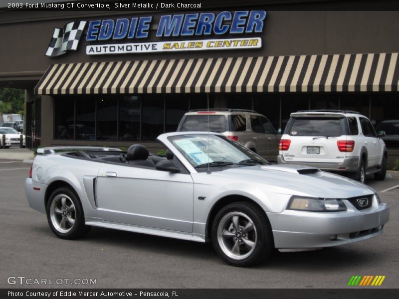 Silver Metallic / Dark Charcoal 2003 Ford Mustang GT Convertible