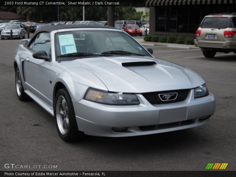 Silver Metallic / Dark Charcoal 2003 Ford Mustang GT Convertible