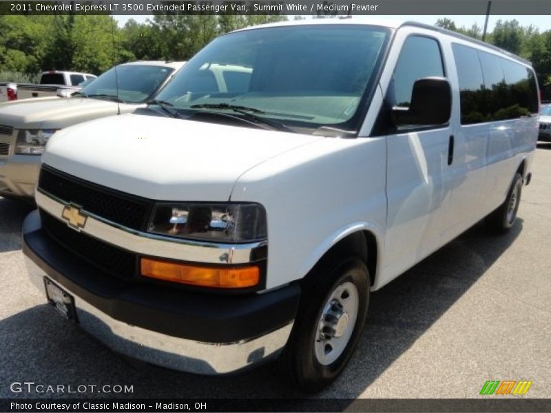 Summit White / Medium Pewter 2011 Chevrolet Express LT 3500 Extended Passenger Van